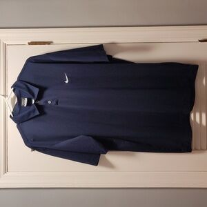 EUC Men's Nike Golf Dri-Fit Short Sleeve Polo Shirt, Size XL, Navy Blue Color